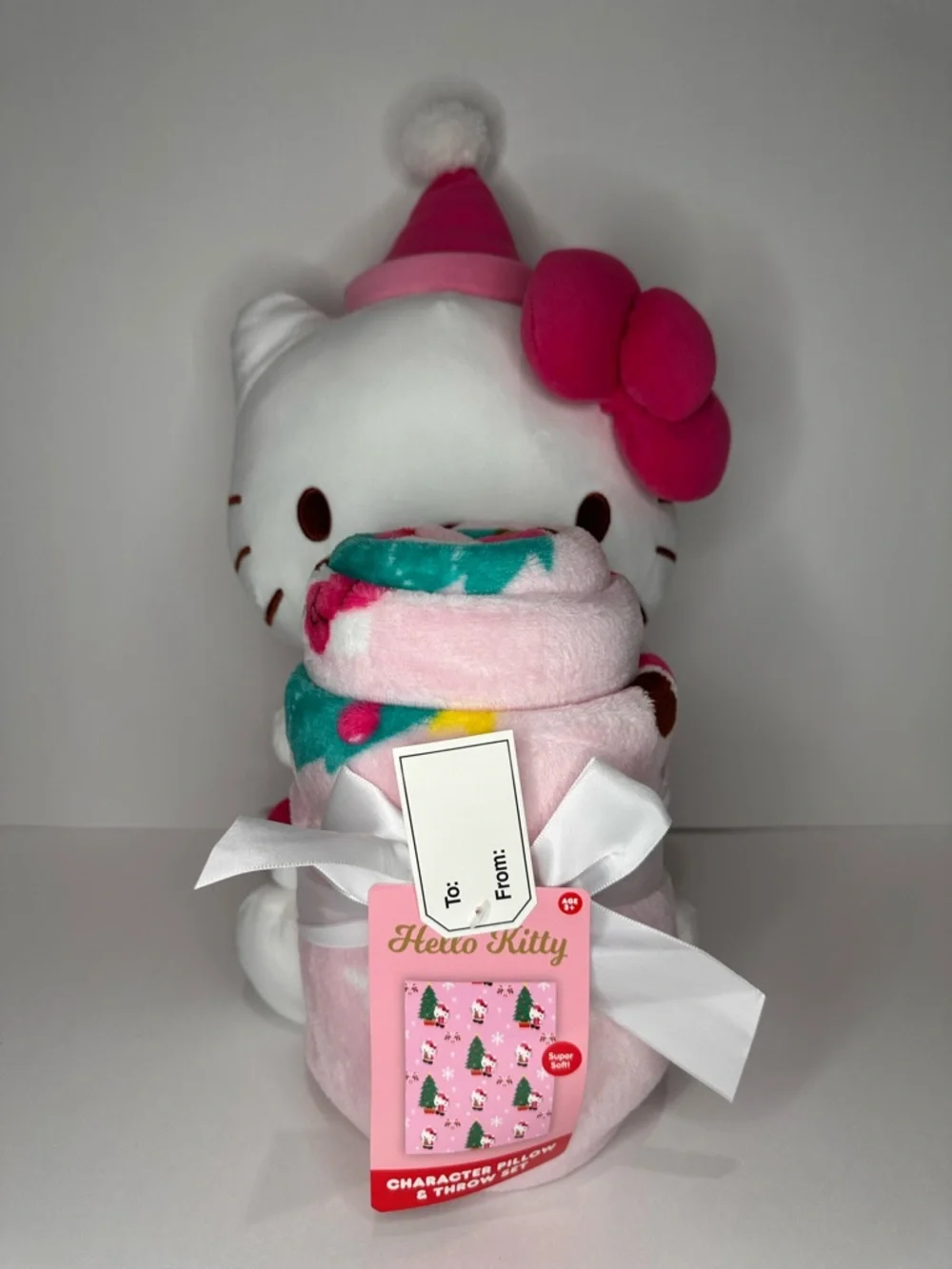 Hello Kitty Festive Christmas Pillow and Throw